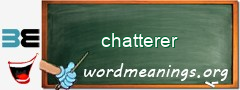 WordMeaning blackboard for chatterer